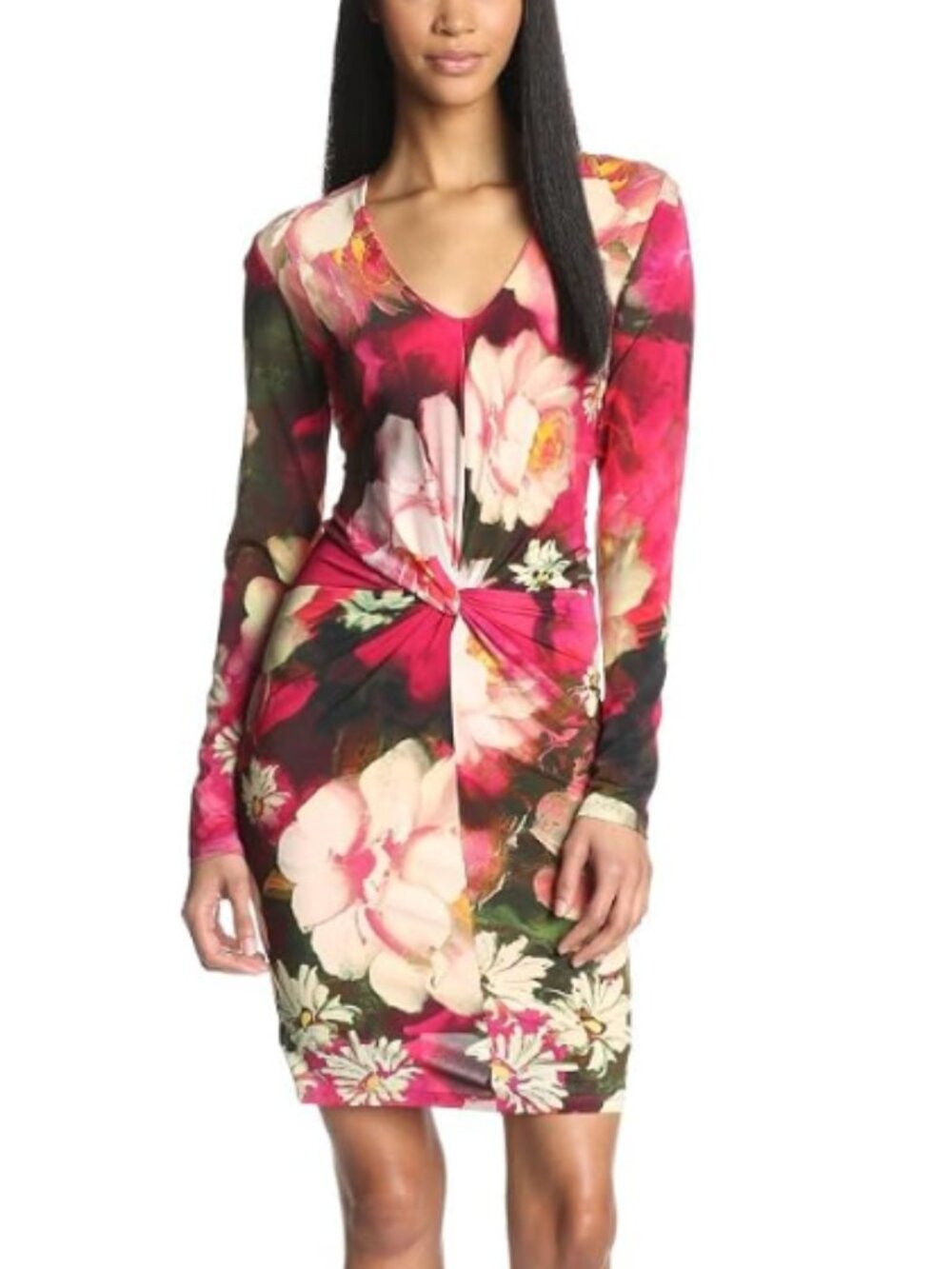 Ted Baker Women's Tammar Long Sleeve Knotted Waist Dress